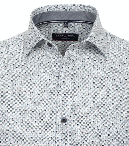 Hemden korte mouw blauw Casa Moda