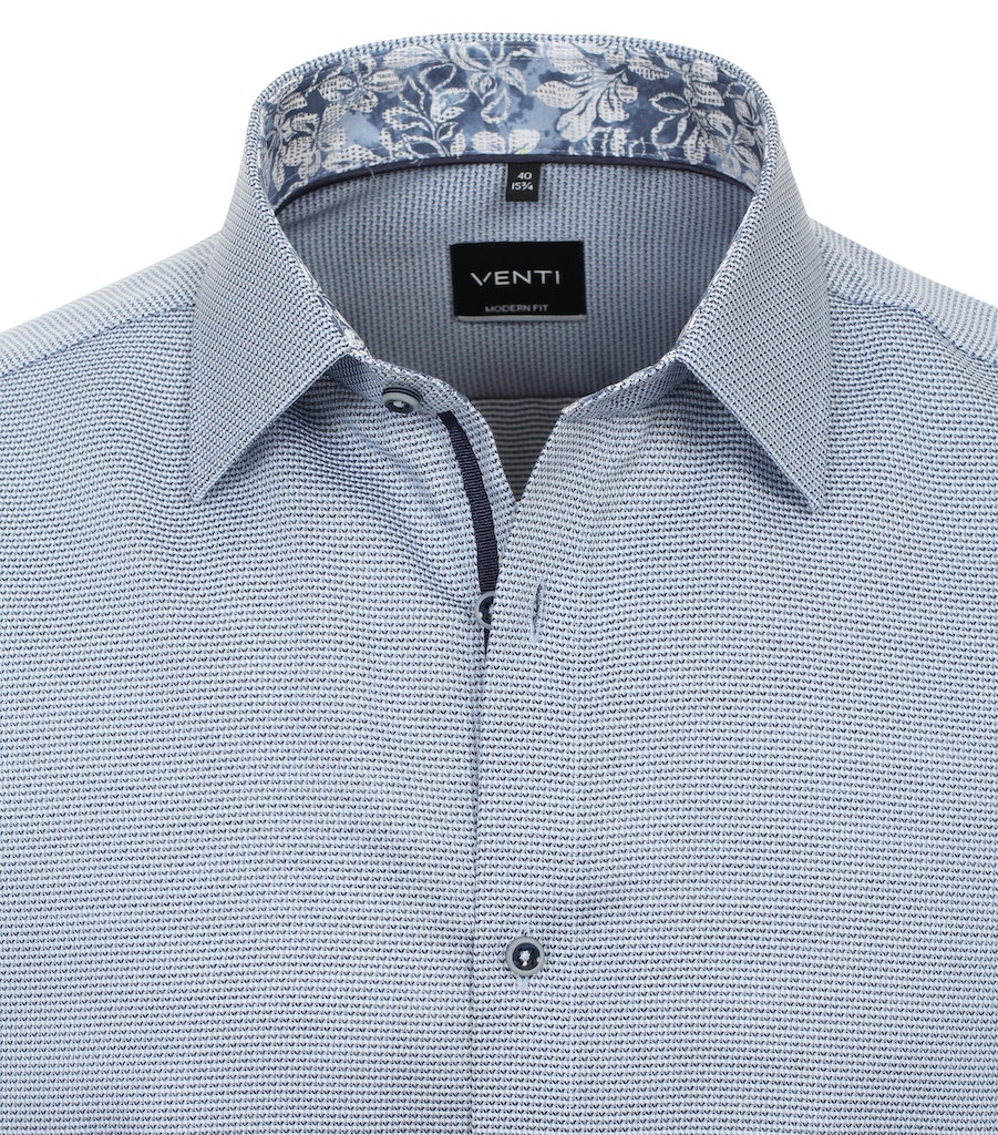 Hemden lange mouw blauw VENTI