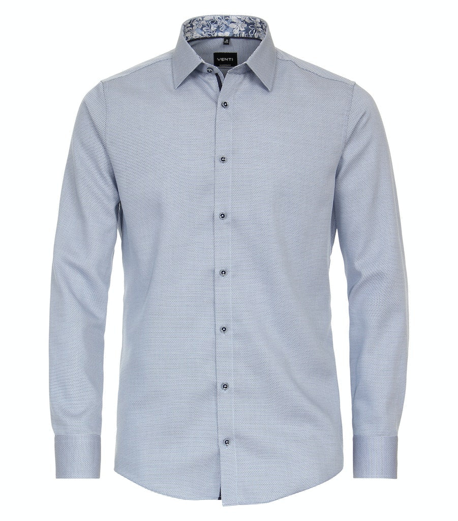 Hemden lange mouw blauw VENTI