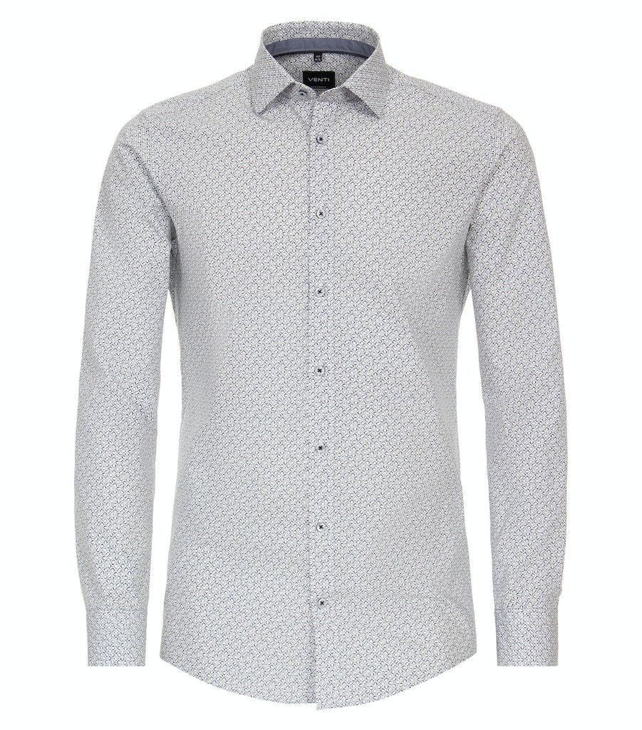 Hemden lange mouw blauw VENTI