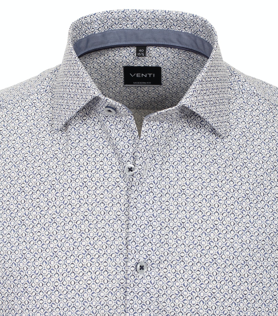 Hemden lange mouw blauw VENTI