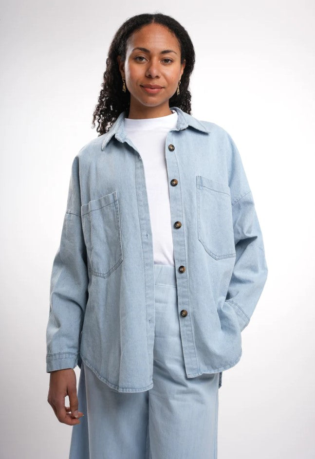 Blouses lange mouw blauw BLACK ROSE