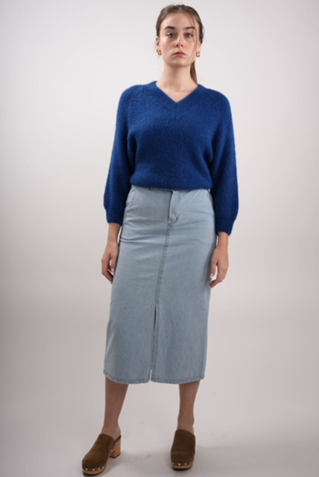 Rokken blauw BLACK ROSE