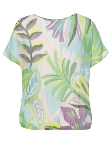 Blouses korte mouw groen Via Appia Due