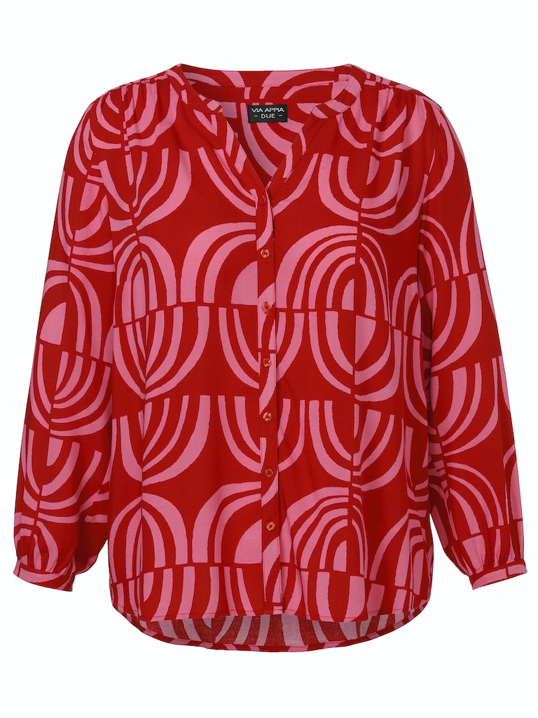 Blouses lange mouw rood Via Appia Due