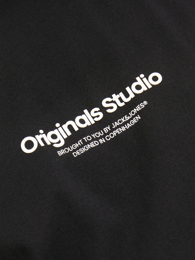 T-shirts korte mouw zwart JACK & JONES PLUS