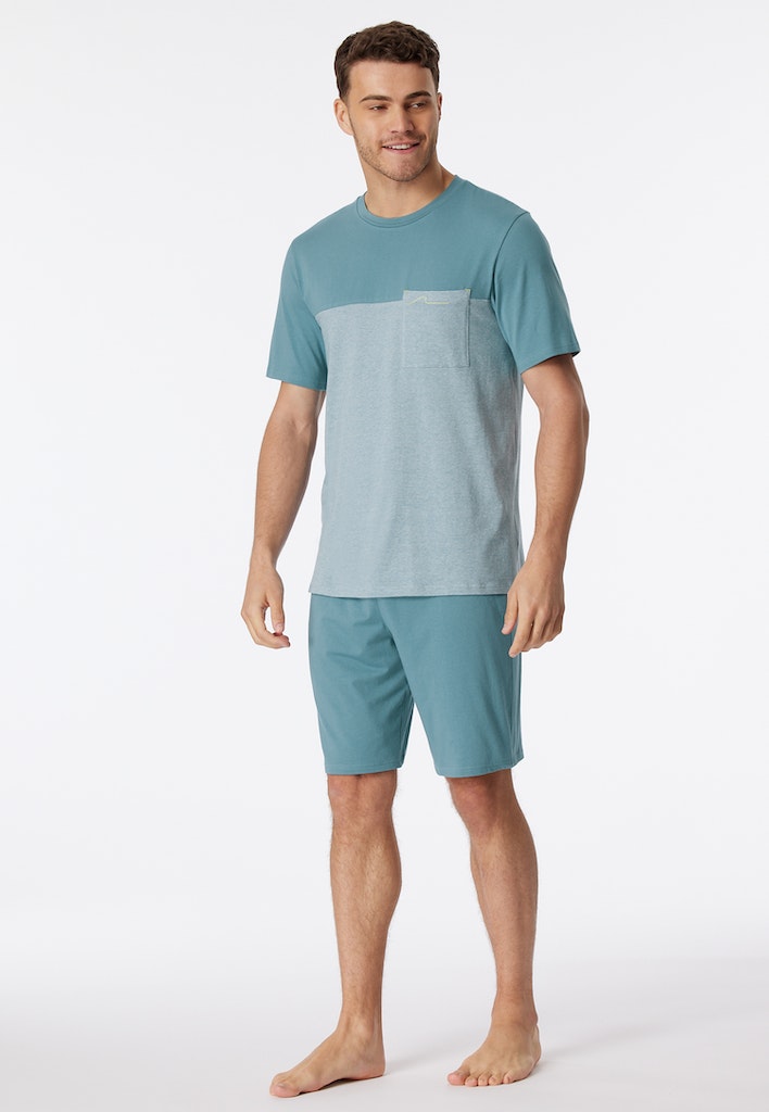 Pyjama's blauw SCHIESSER