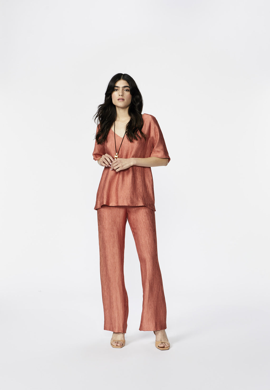 Blouses korte mouw rood Xandres