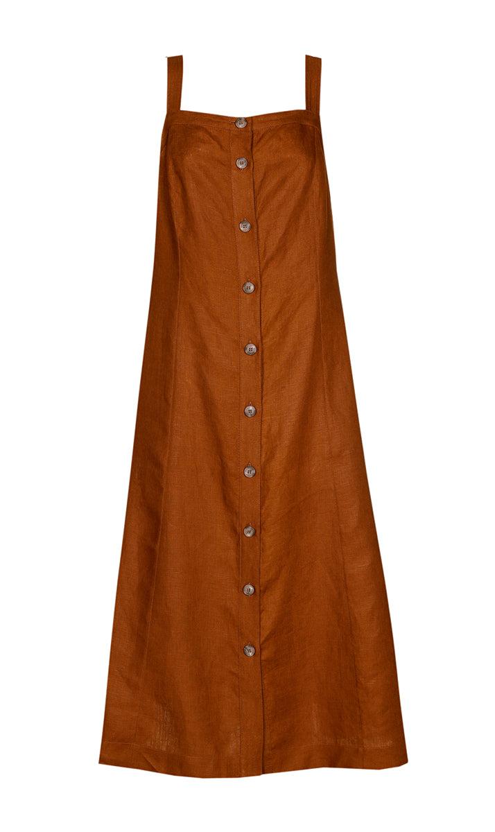 Jurken zonder mouw bruin Xandres