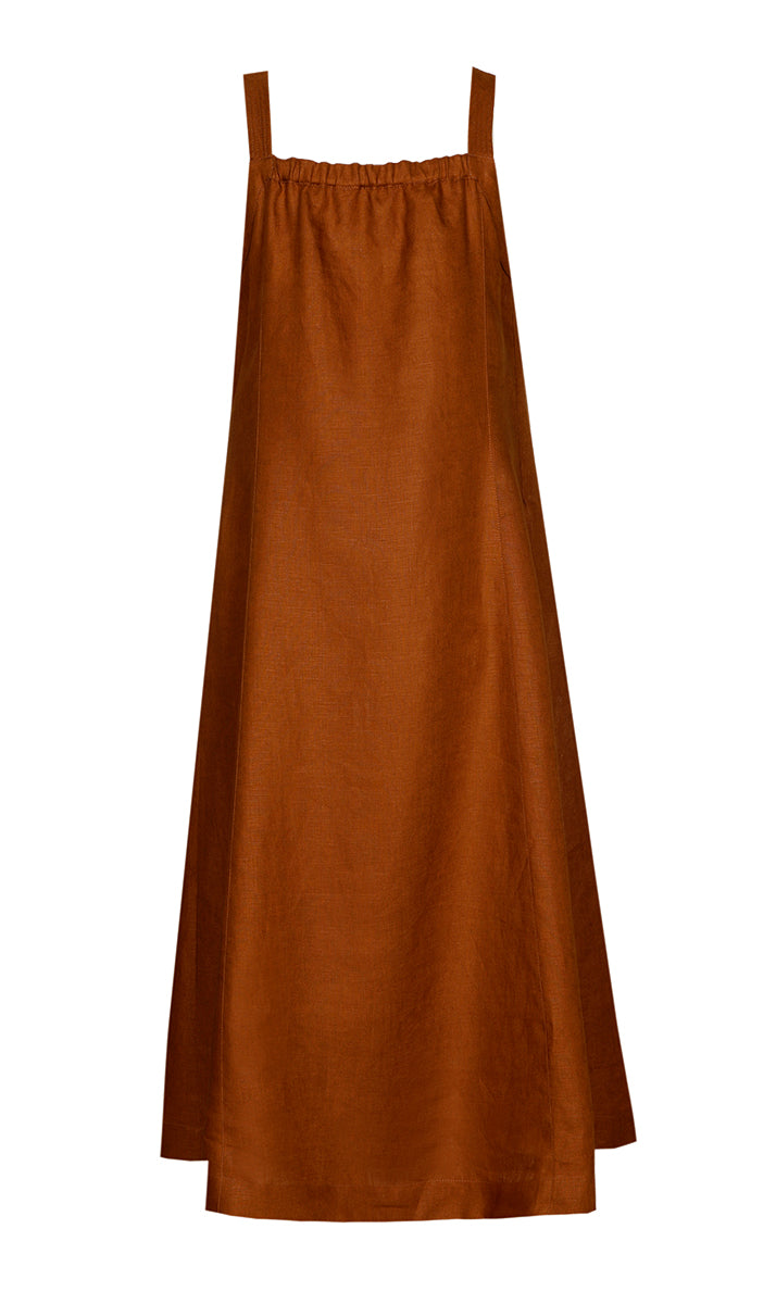 Jurken zonder mouw bruin Xandres