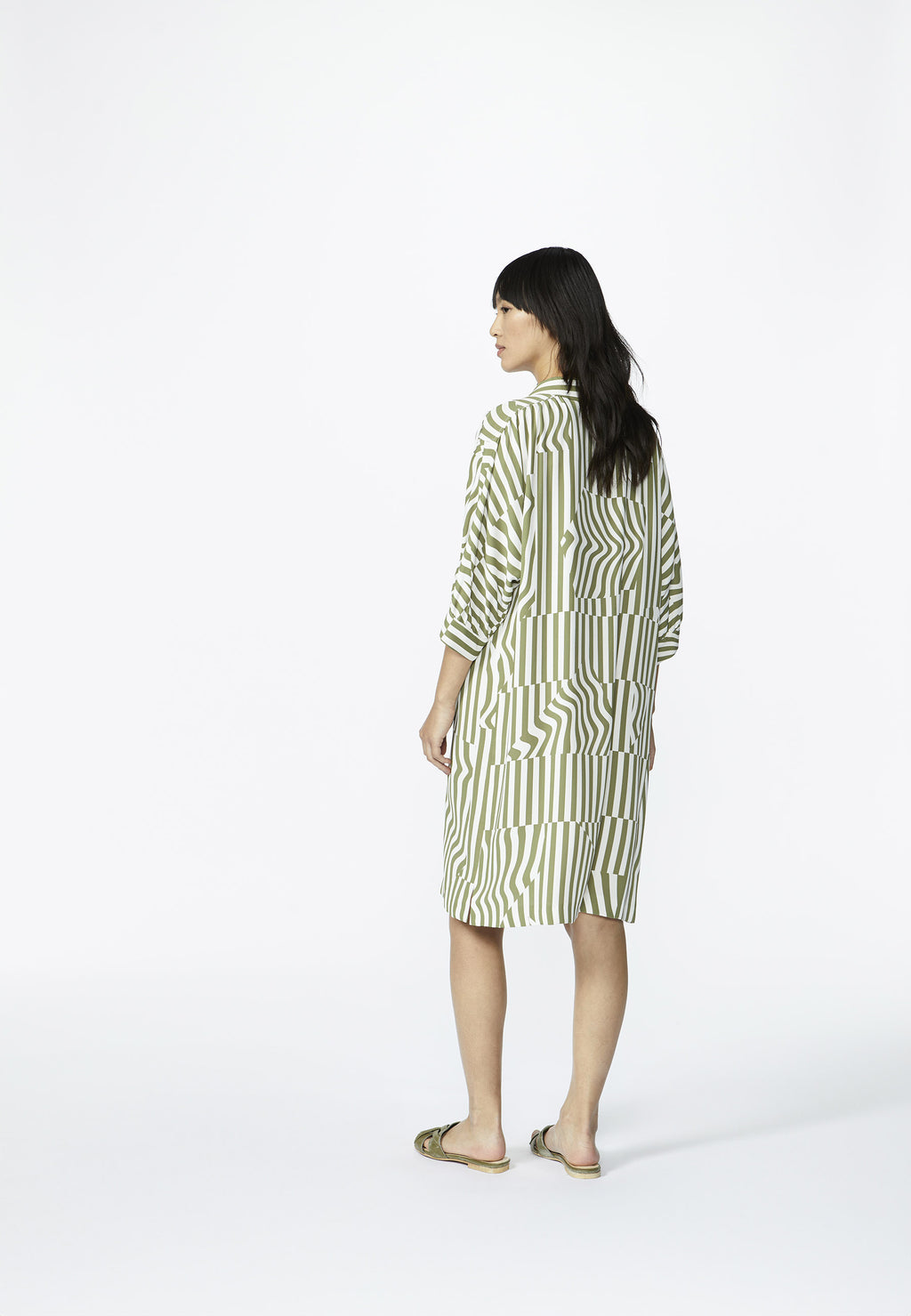 Jurken lange mouw groen Xandres