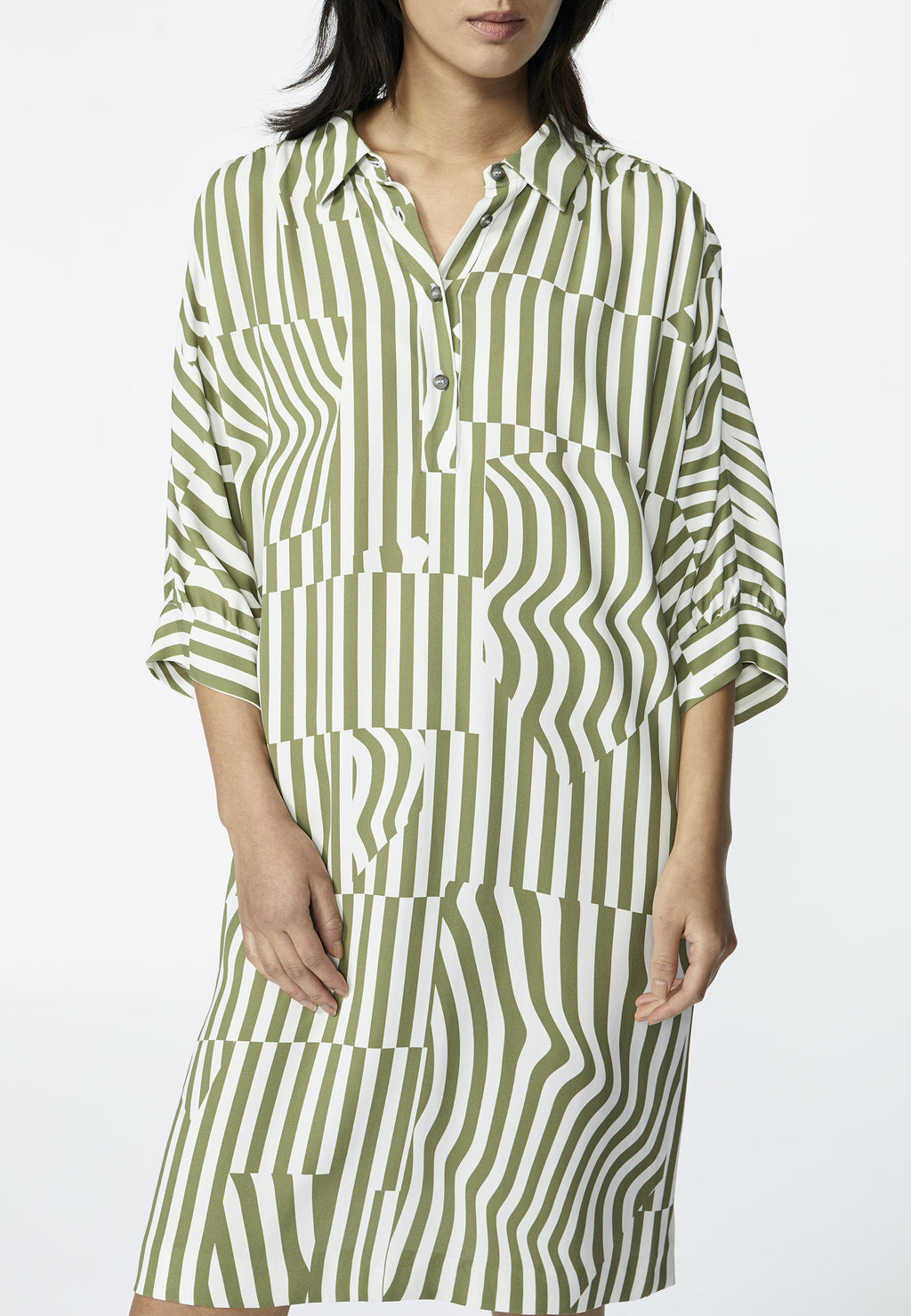 Jurken lange mouw groen Xandres