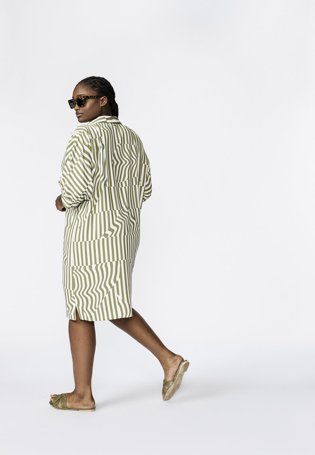 Jurken lange mouw groen Xandres