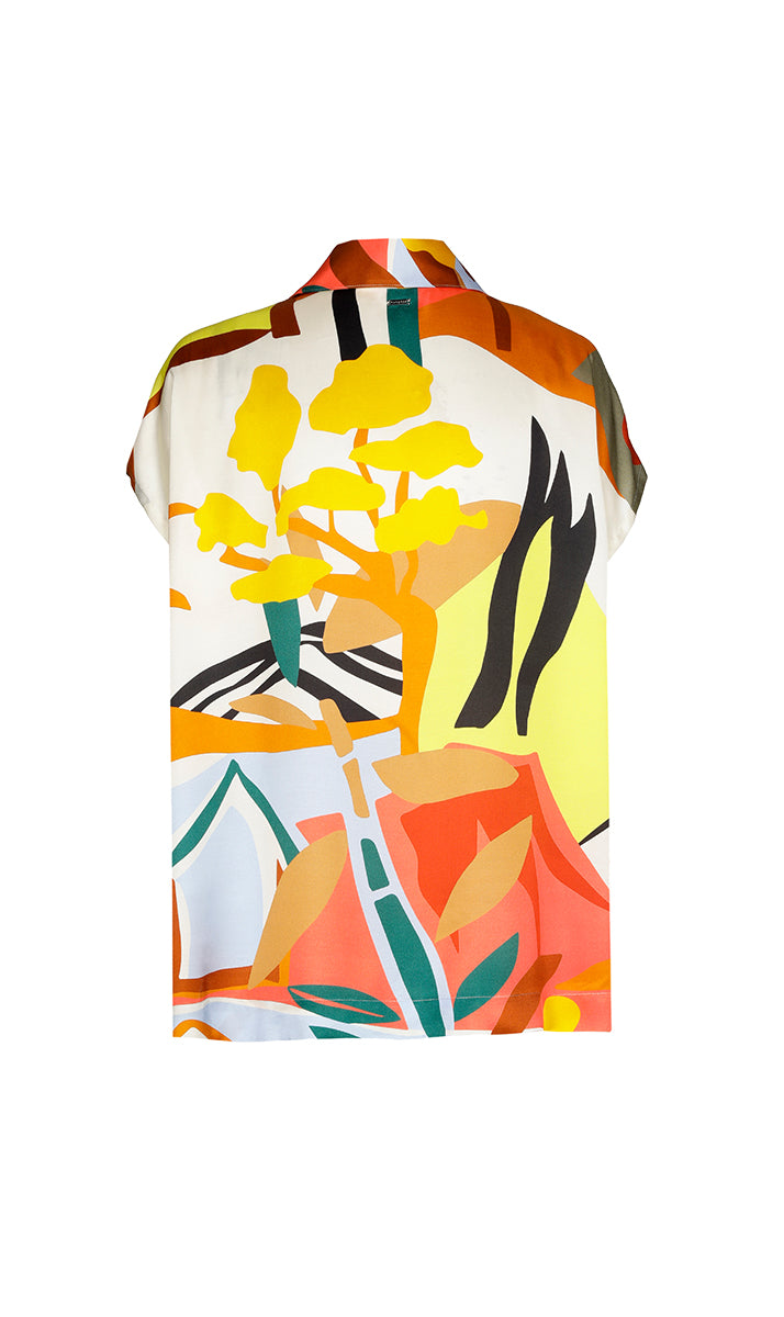 Blouses korte mouw rood Xandres
