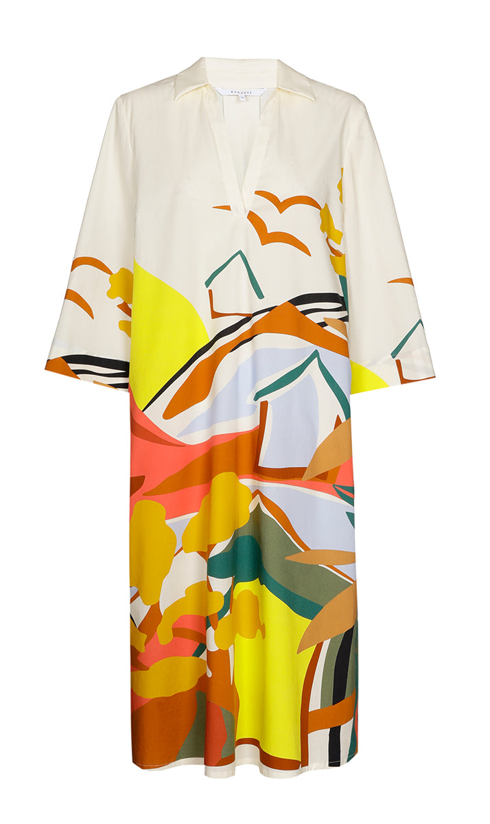 Jurken lange mouw multicolor Xandres