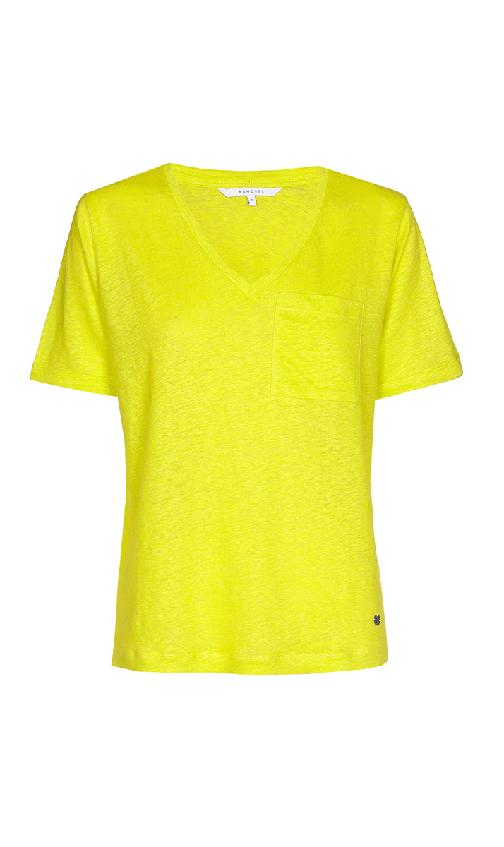 T-shirts korte mouw geel Xandres