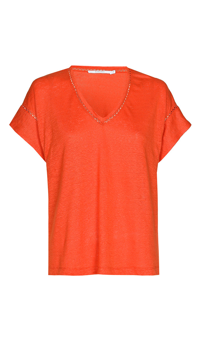 T-shirts korte mouw rood Xandres