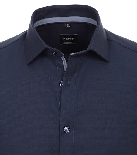 Hemden lange mouw navy VENTI