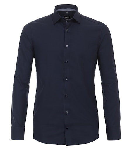 Hemden lange mouw navy VENTI