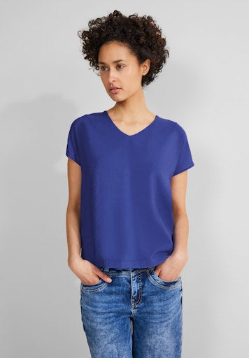 T-shirts korte mouw blauw Street One