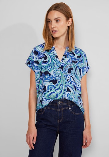 Blouses korte mouw blauw Street One