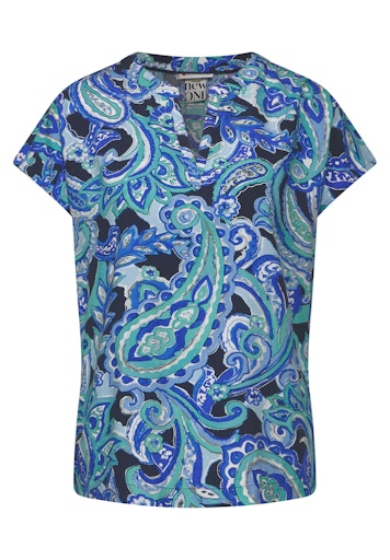 Blouses korte mouw blauw Street One