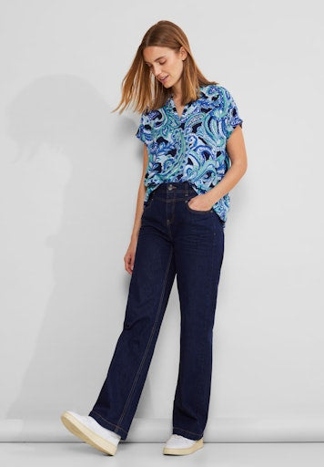 Blouses korte mouw blauw Street One