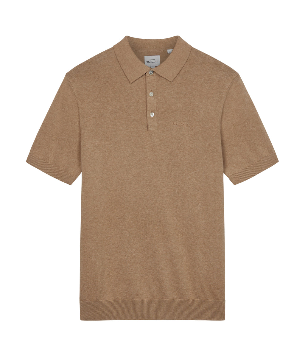 Polo's korte mouw bruin Ben Sherman