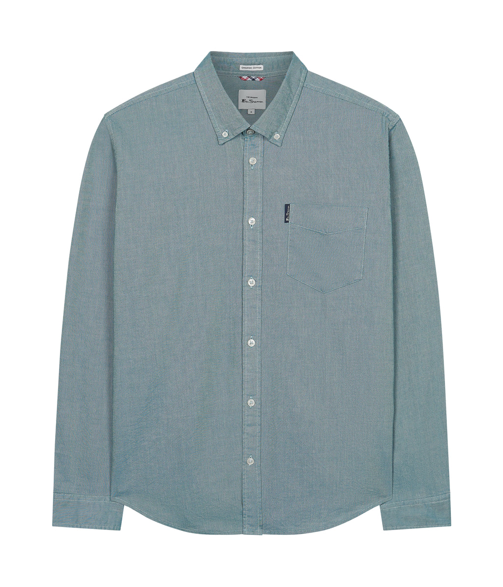 Hemden lange mouw blauw Ben Sherman