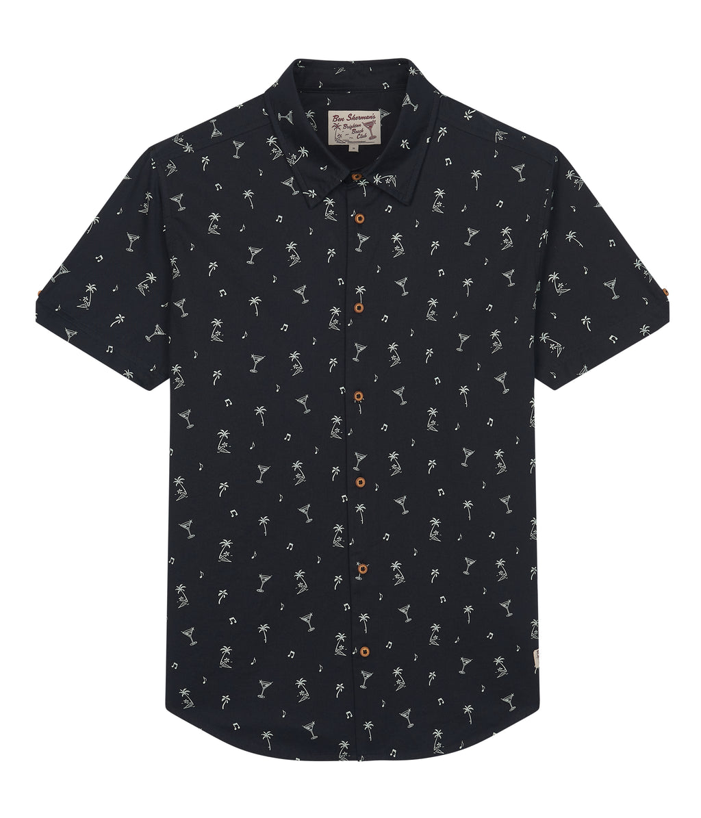 Hemden korte mouw zwart Ben Sherman