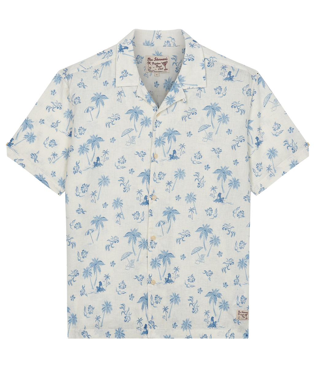 Hemden korte mouw beige Ben Sherman