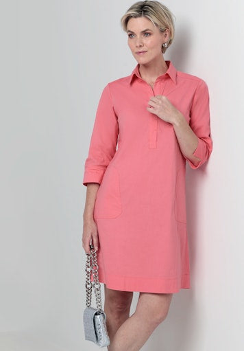 Jurken lange mouw roze Bianca