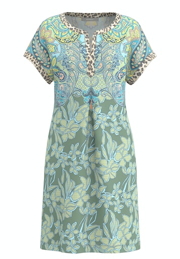 Jurken korte mouw groen Bianca