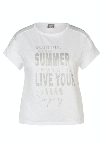 T-shirts korte mouw wit Rabe