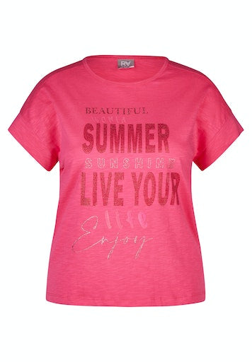 T-shirts korte mouw roze Rabe