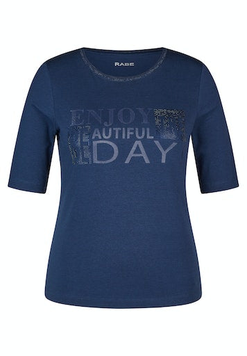 T-shirts korte mouw navy Rabe