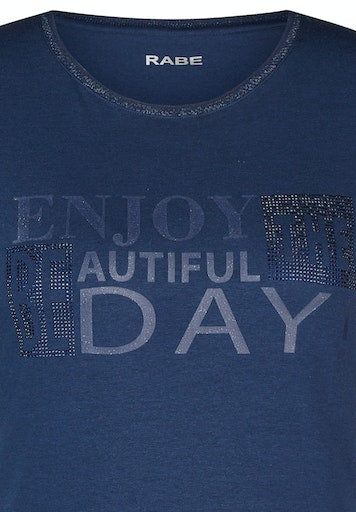 T-shirts korte mouw navy Rabe