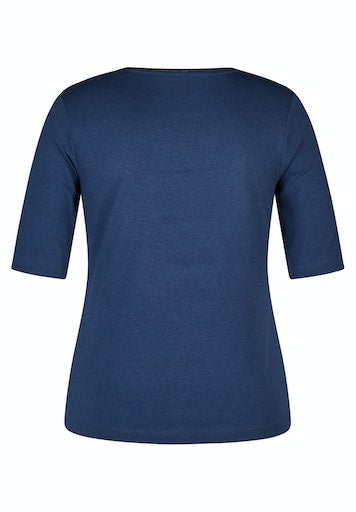 T-shirts korte mouw navy Rabe