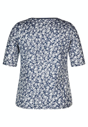 T-shirts korte mouw navy Rabe