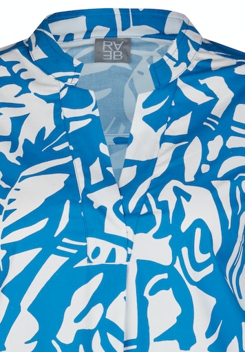 Jurken lange mouw blauw Rabe