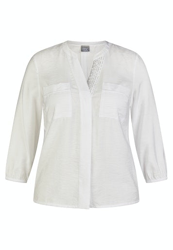 Blouses lange mouw wit Rabe