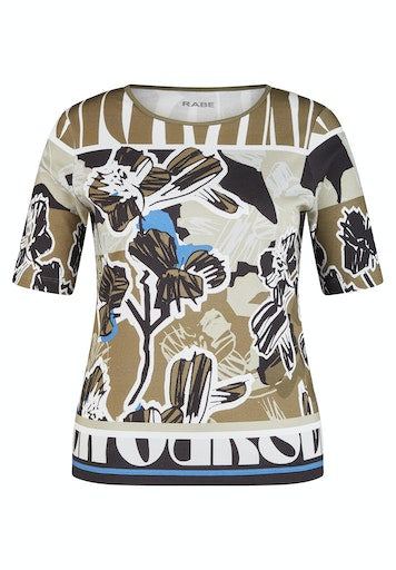 T-shirts korte mouw groen Rabe