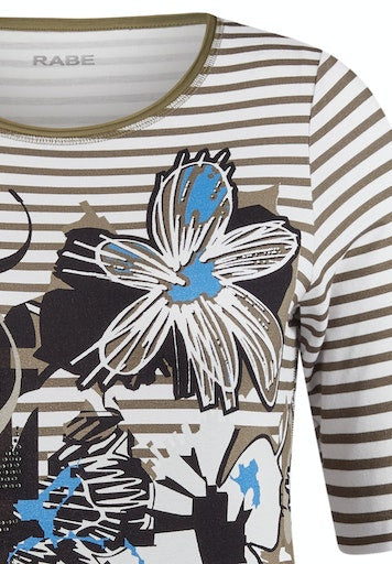 T-shirts korte mouw groen Rabe