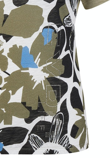 T-shirts korte mouw groen Rabe