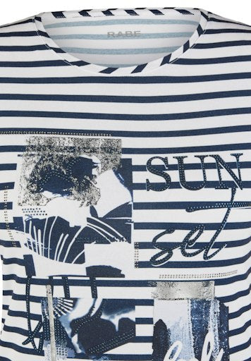 T-shirts korte mouw navy Rabe