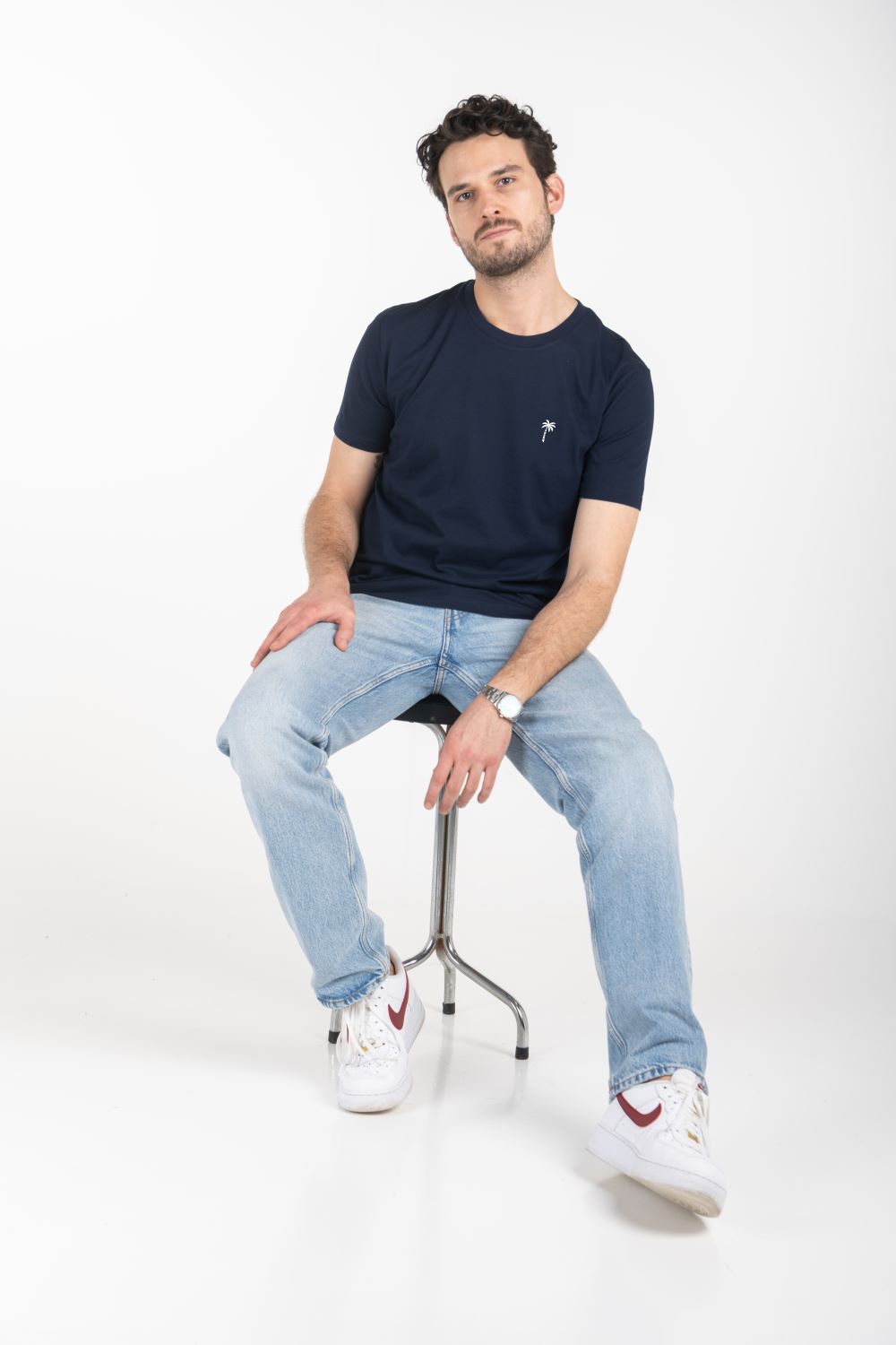 T-shirts korte mouw navy STRØM